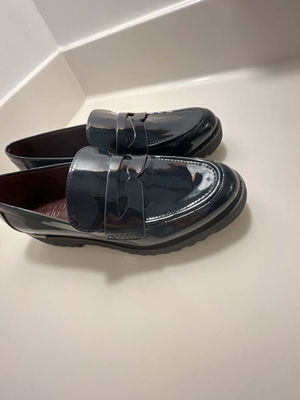 Franco Sarto Gabriella Slip On Loafer Black Patent Leather
